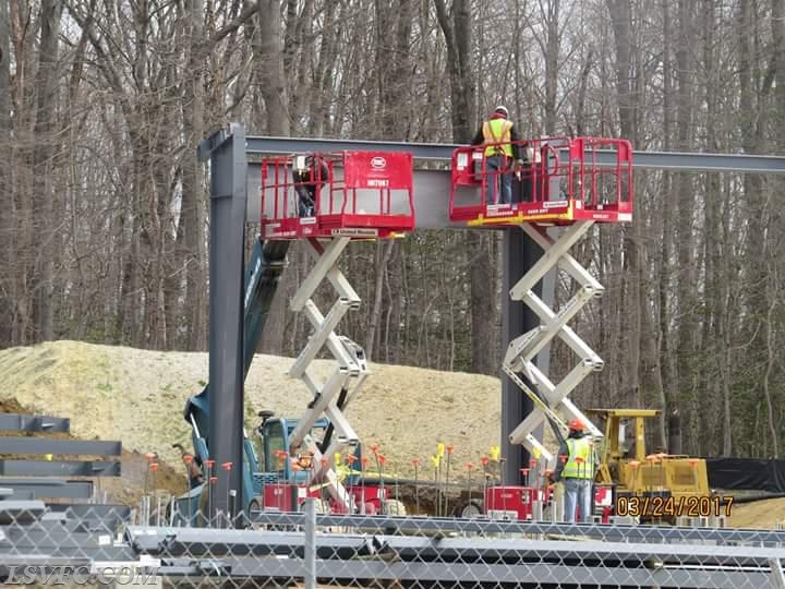 3/24/17-First beams going up