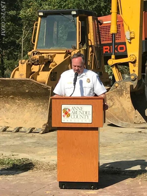 Chief Graves of the Anne Arundel County Fire Department
October 18, 2016 Ground Breaking